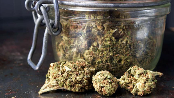 cannabis im einmachglas