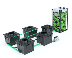 DWC Hydroponik-System für 4 Pfanzen