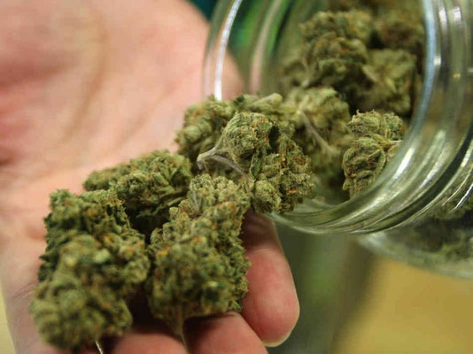 Marihuana aus dem Glas